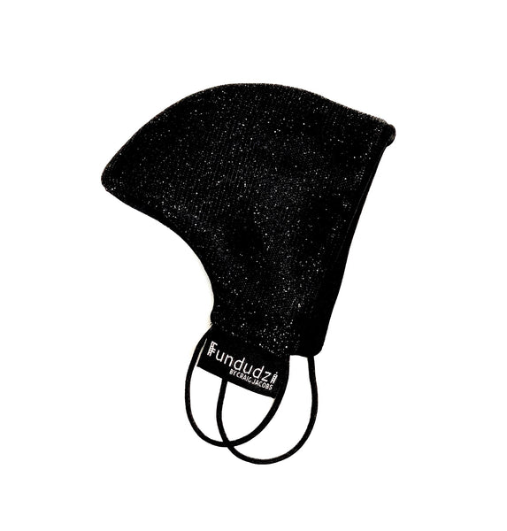 Saba glitter mask - Sparkling black